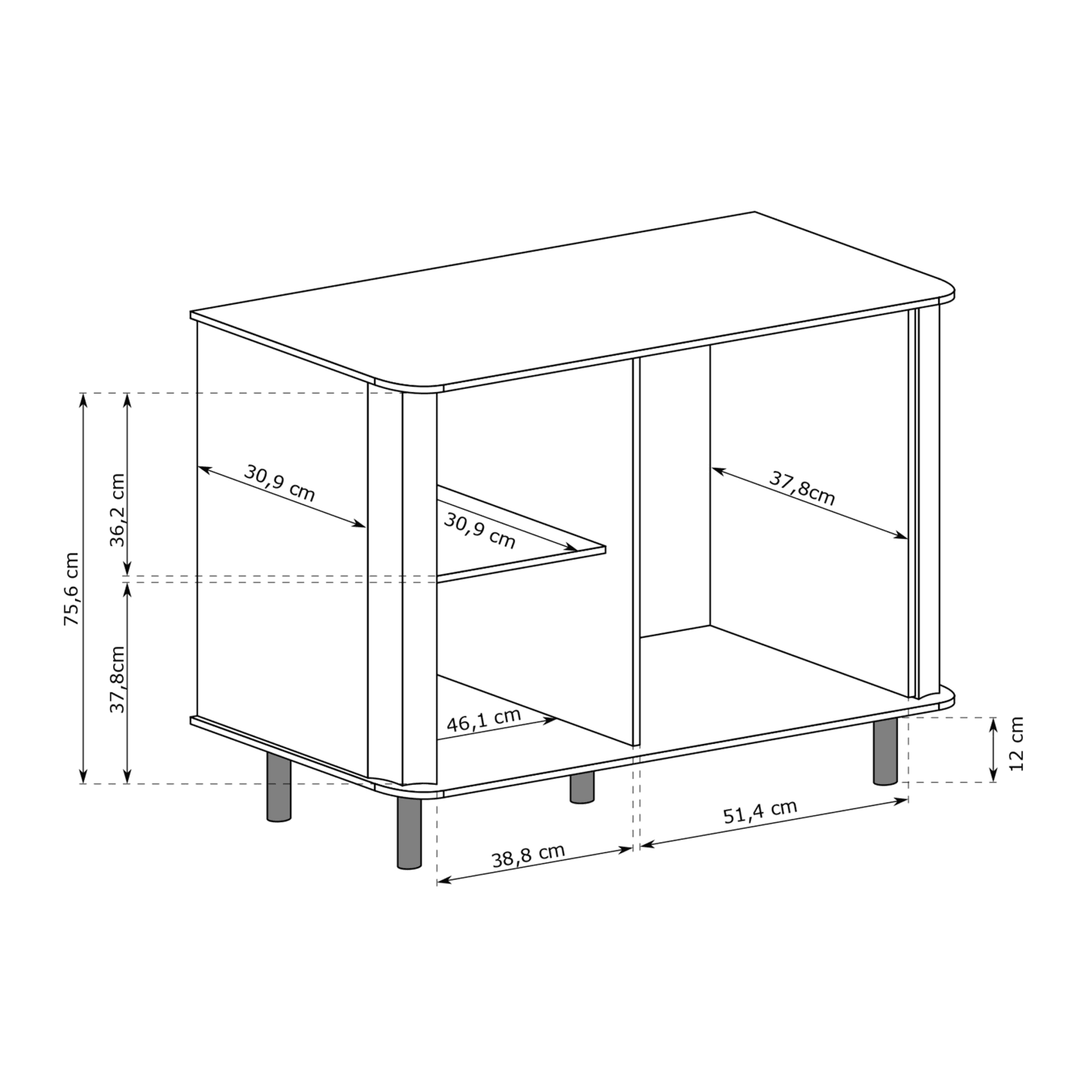 Komoda Belvero 111 cm Biel Alpejska