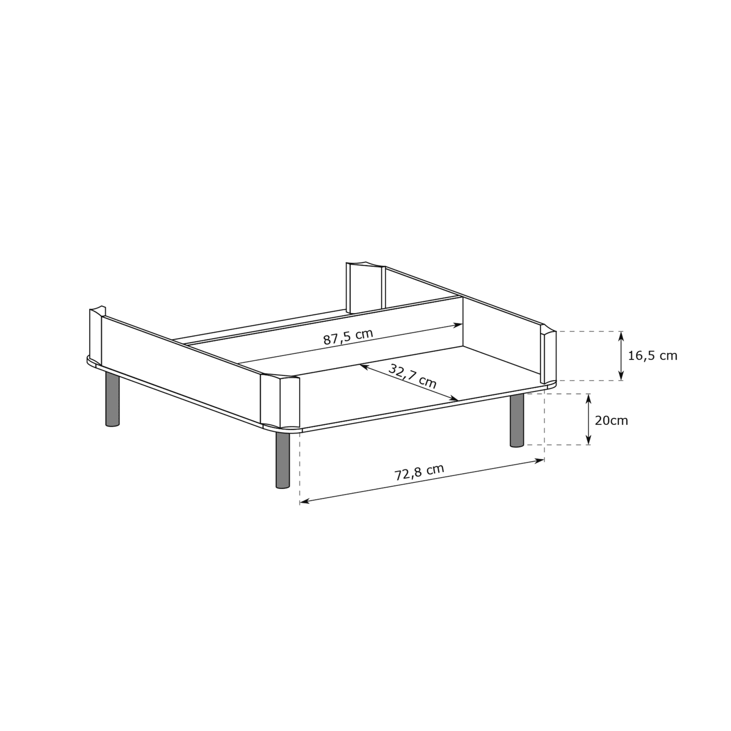 Stolik kawowy Belvero 92 cm Clay Gray