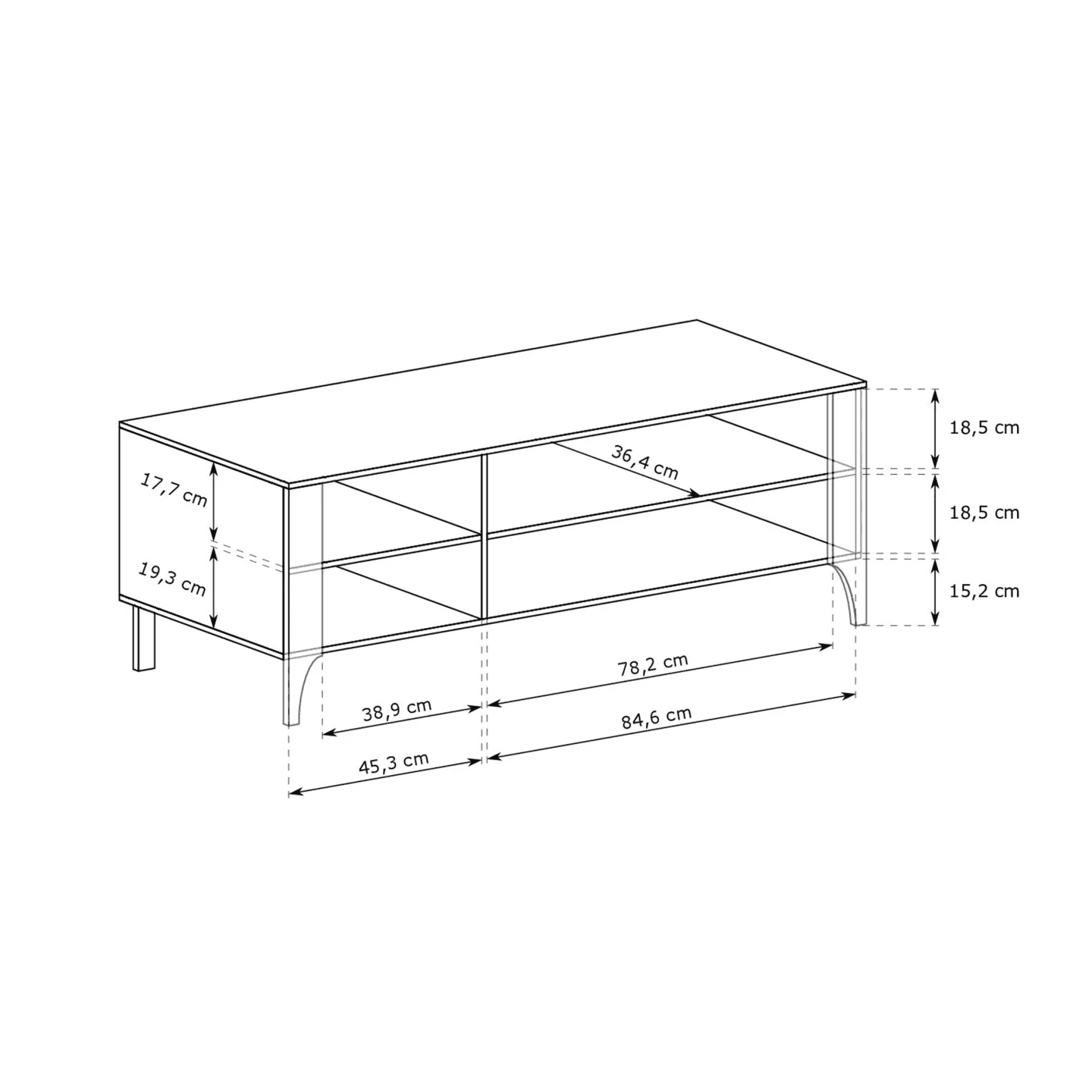 Szafka RTV Solvian 135 cm Kaszmir