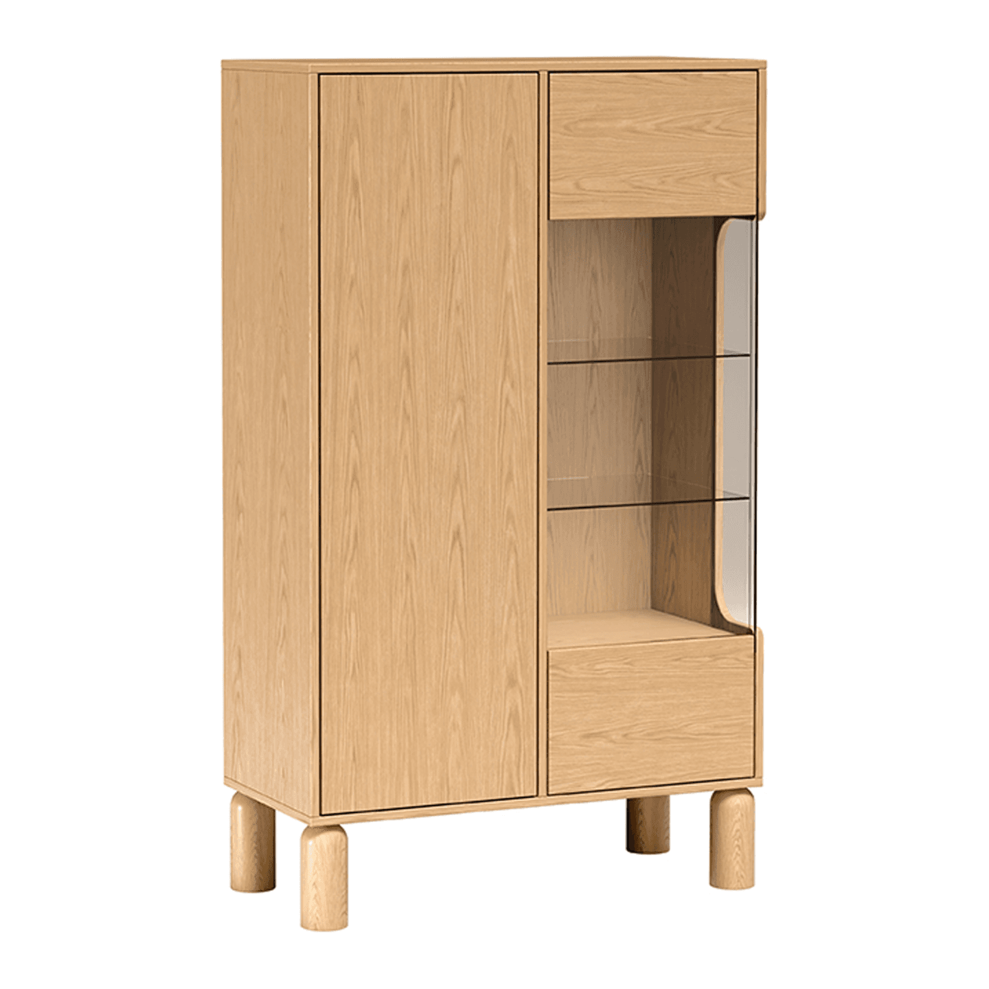 Witryna Orvico 89 cm dąb bookmatch