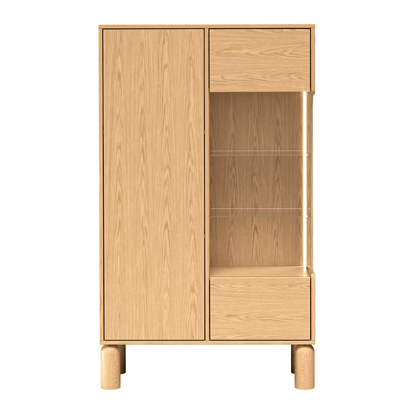 Witryna Orvico 89 cm dąb bookmatch