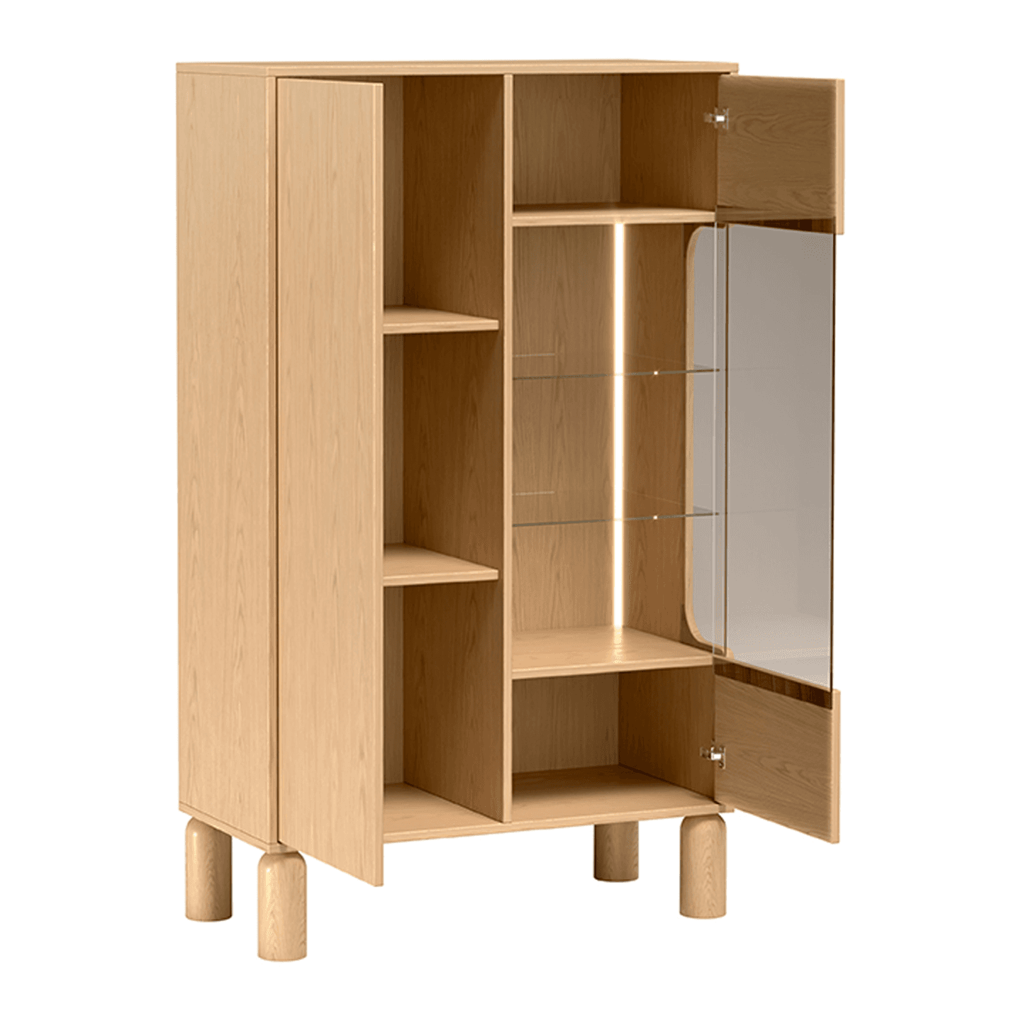 Witryna Orvico 89 cm dąb bookmatch