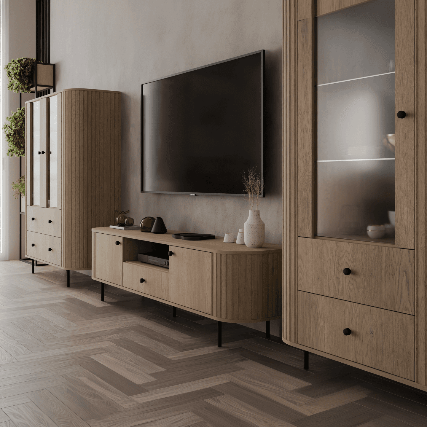 Witryna Fiero 98 cm Dąb cremona