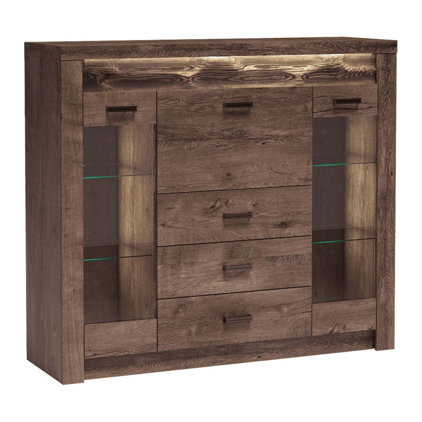 Witryna Monteri 137 cm Jesion Ciemny