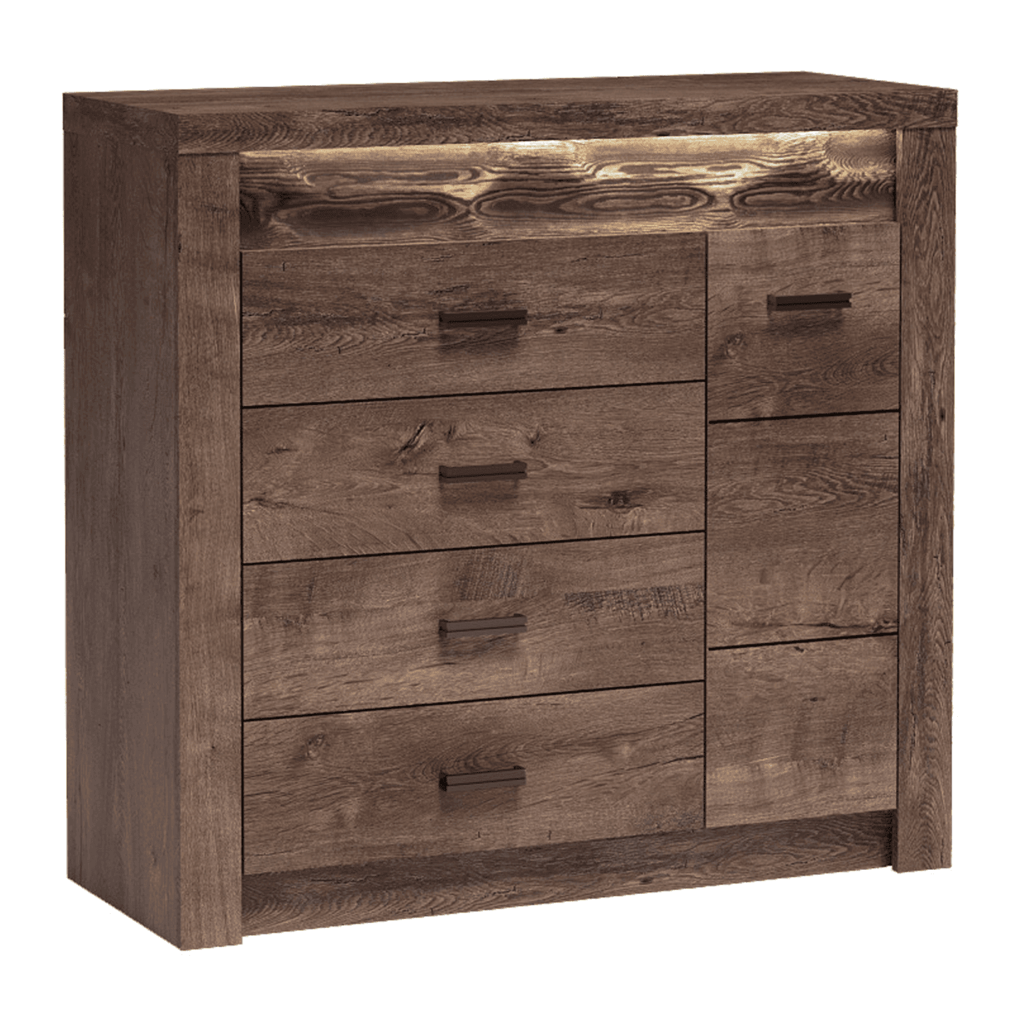 Komoda z szufladami Monteri 109 cm Jesion Ciemny