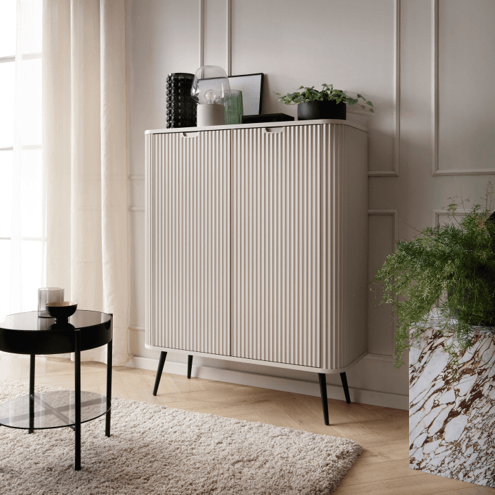 Komoda Nole 103 cm kaszmir + czarne nogi - zdjęcie 2