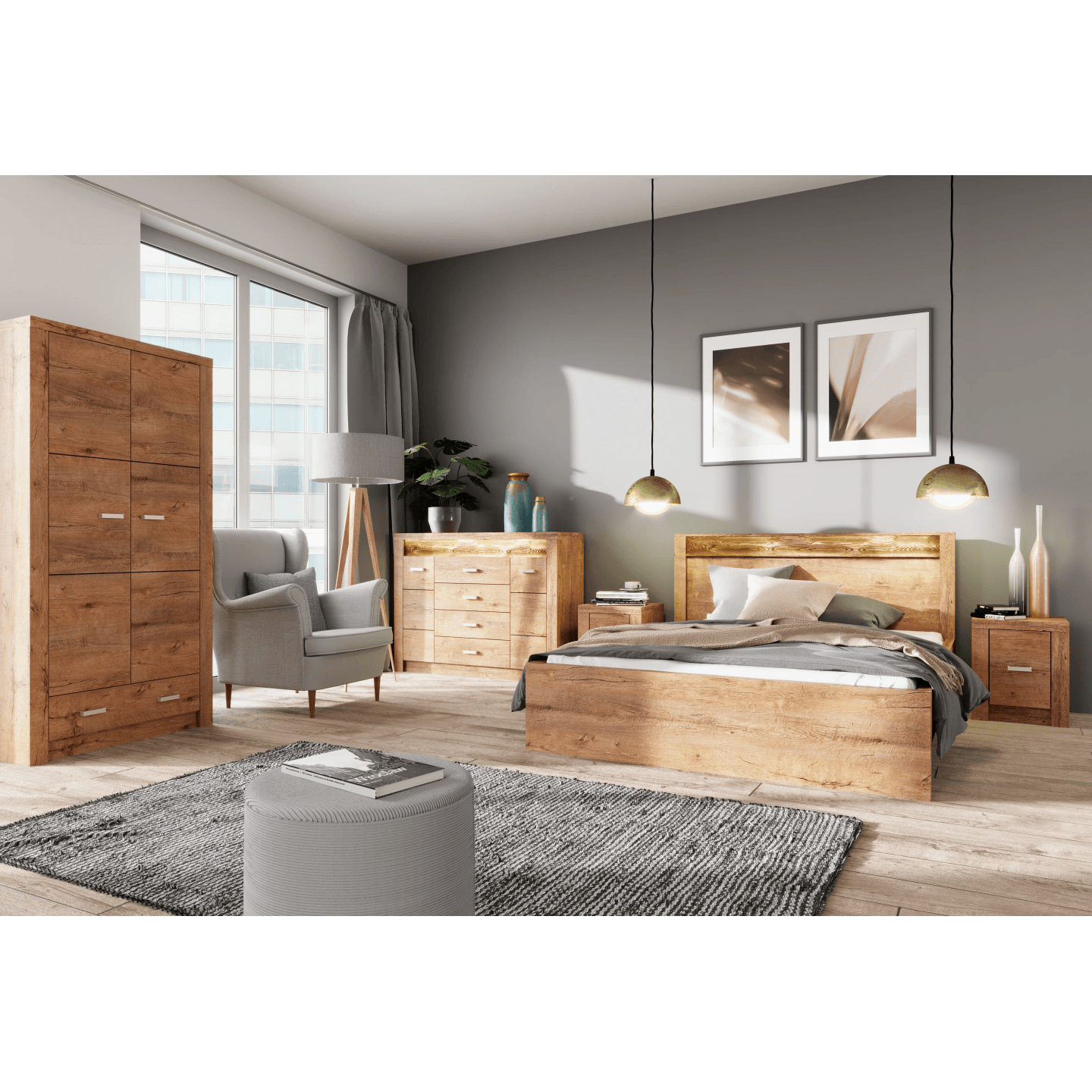 Lustro Monteri 120 cm Jesion Jasny