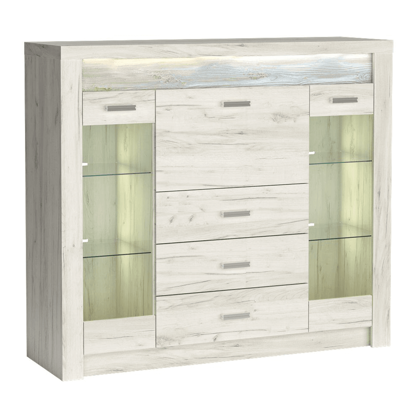 Witryna Monteri 137 cm Kraft Biały