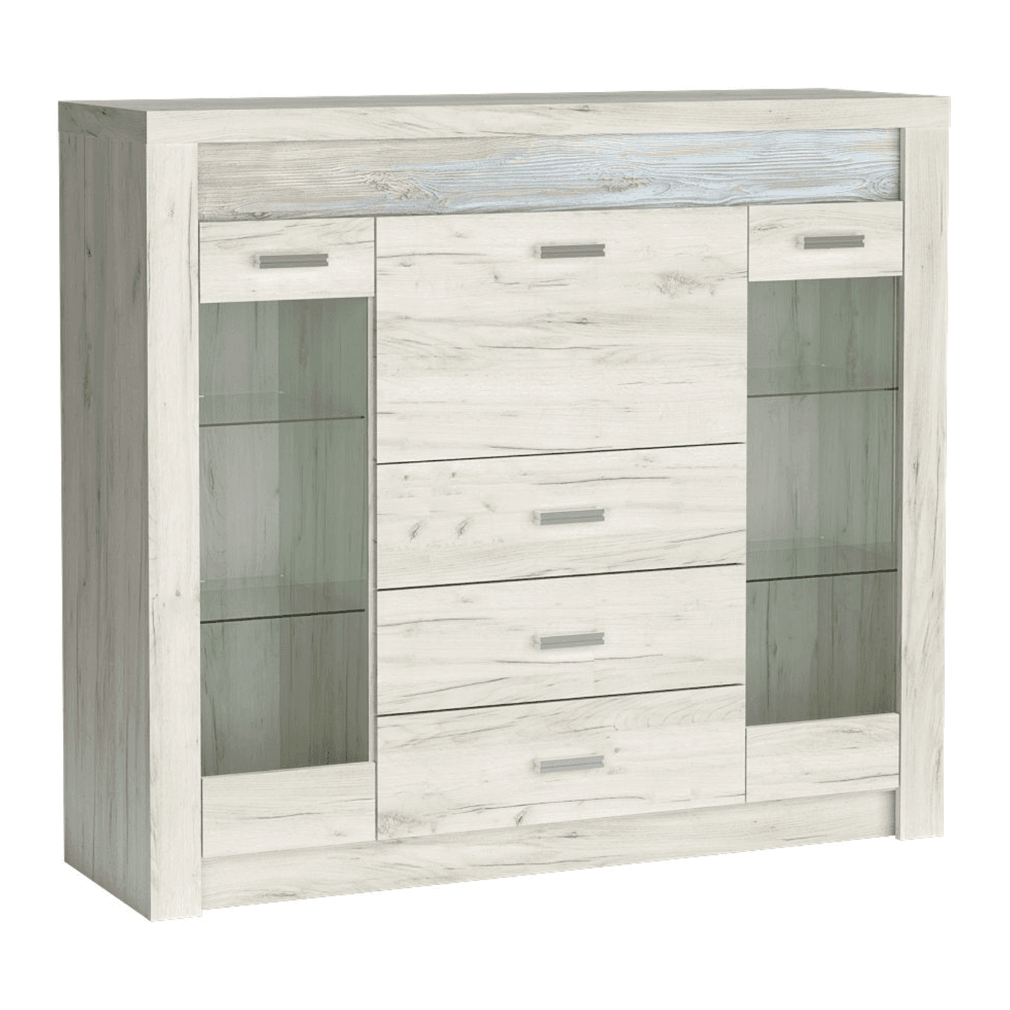 Witryna Monteri 137 cm Kraft Biały