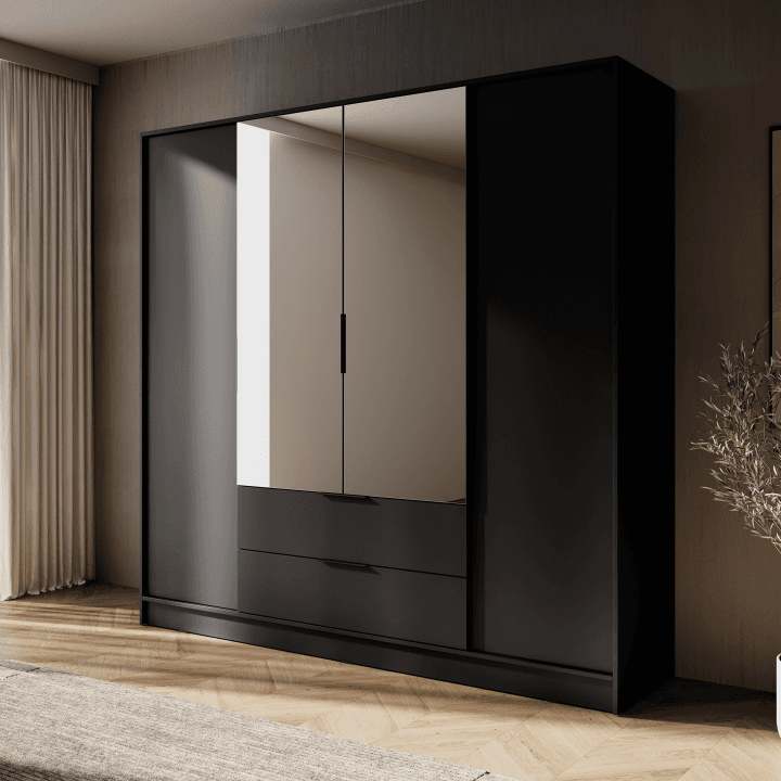 Szafa Melly 4DL Czarna - zdjęcie 2