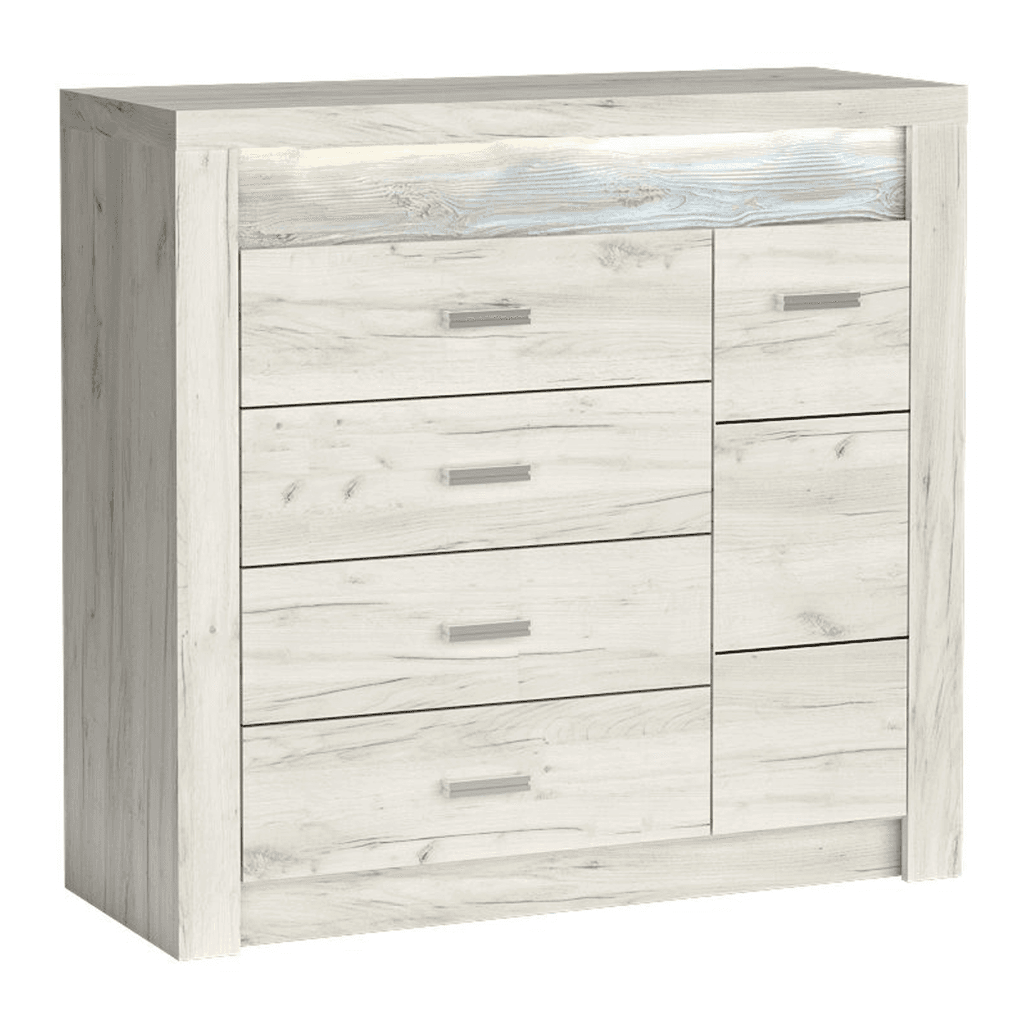 Komoda z szufladami Monteri 109 cm Kraft Biały