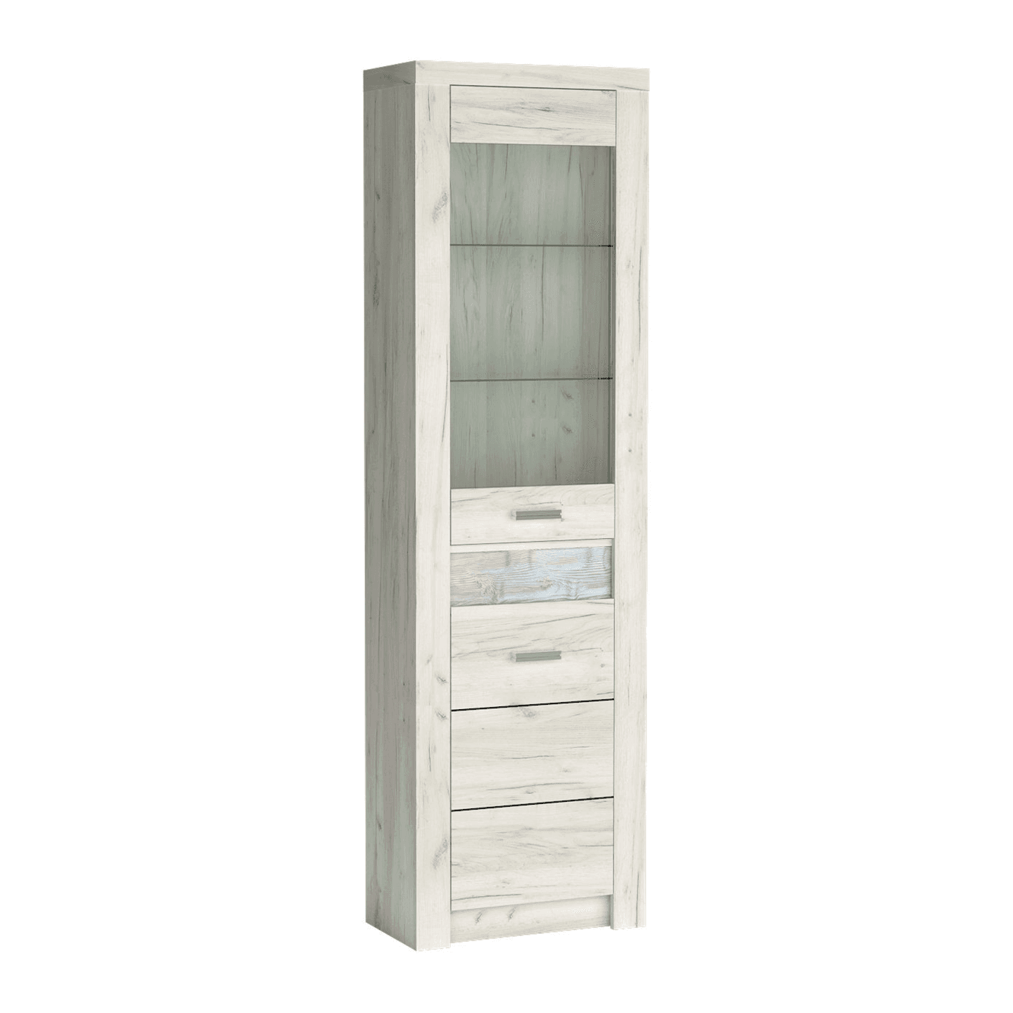 Witryna narożna Monteri 56 cm Kraft Biały