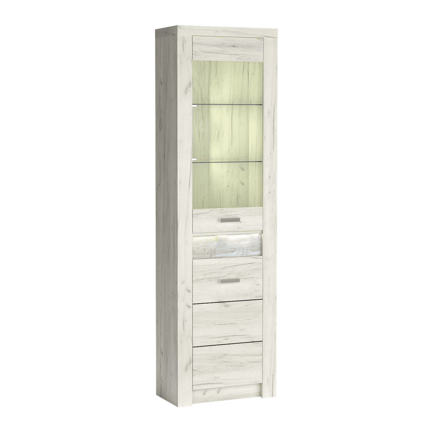 Witryna narożna Monteri 56 cm Kraft Biały