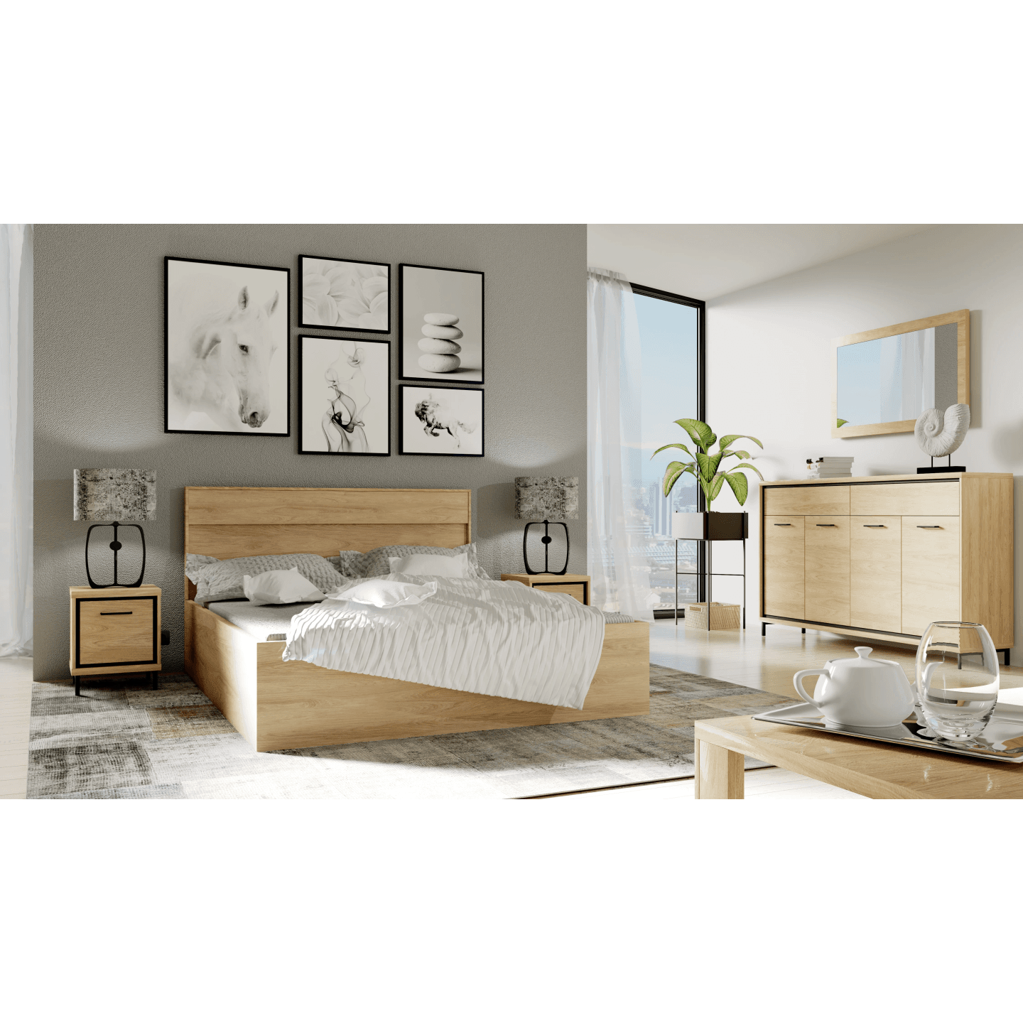 Szafa Savena 92 cm Dąb Hikora