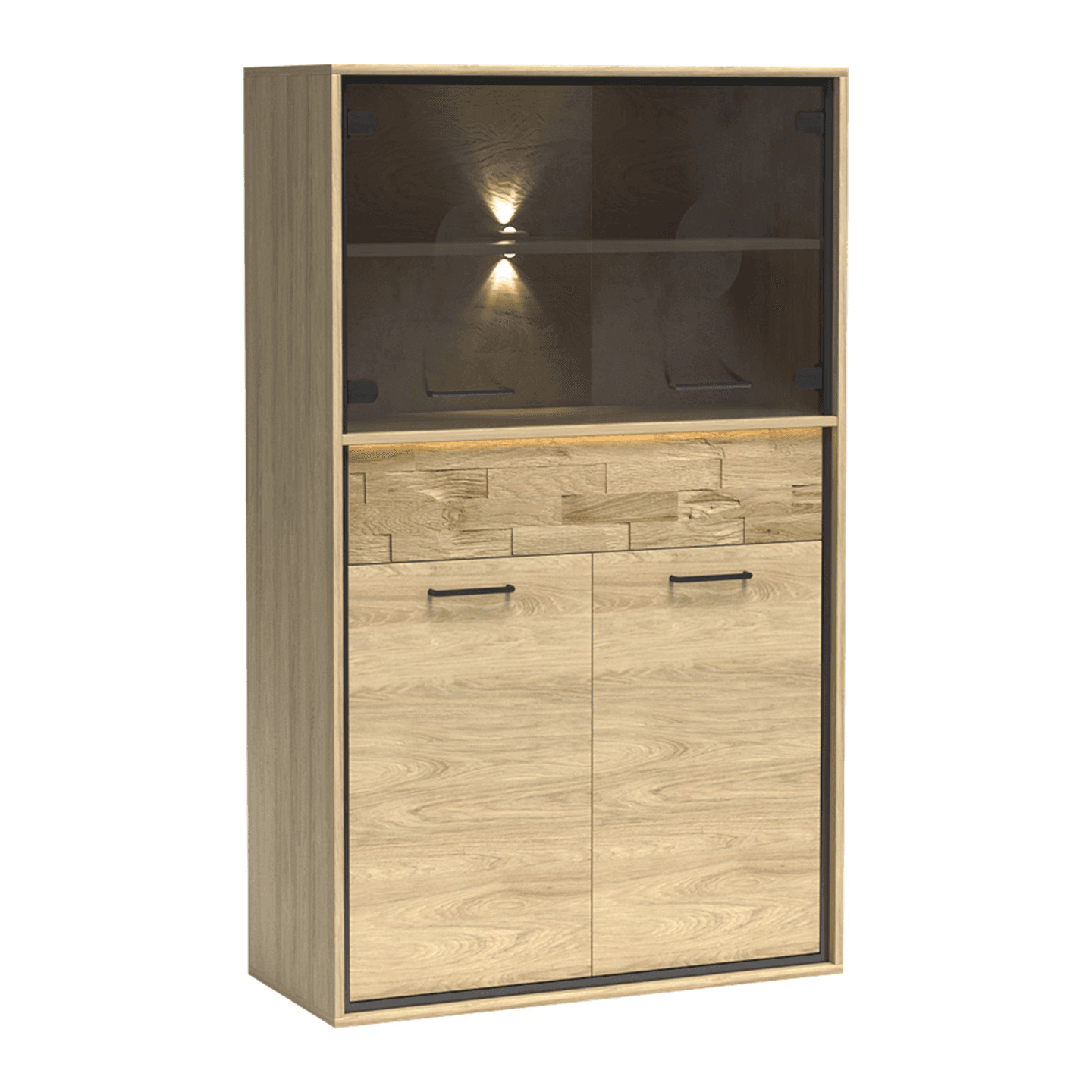 Witryna niska Savena 92 cm Dąb Hikora