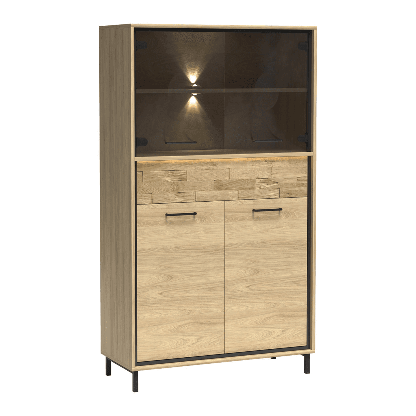 Witryna niska Savena 92 cm Dąb Hikora