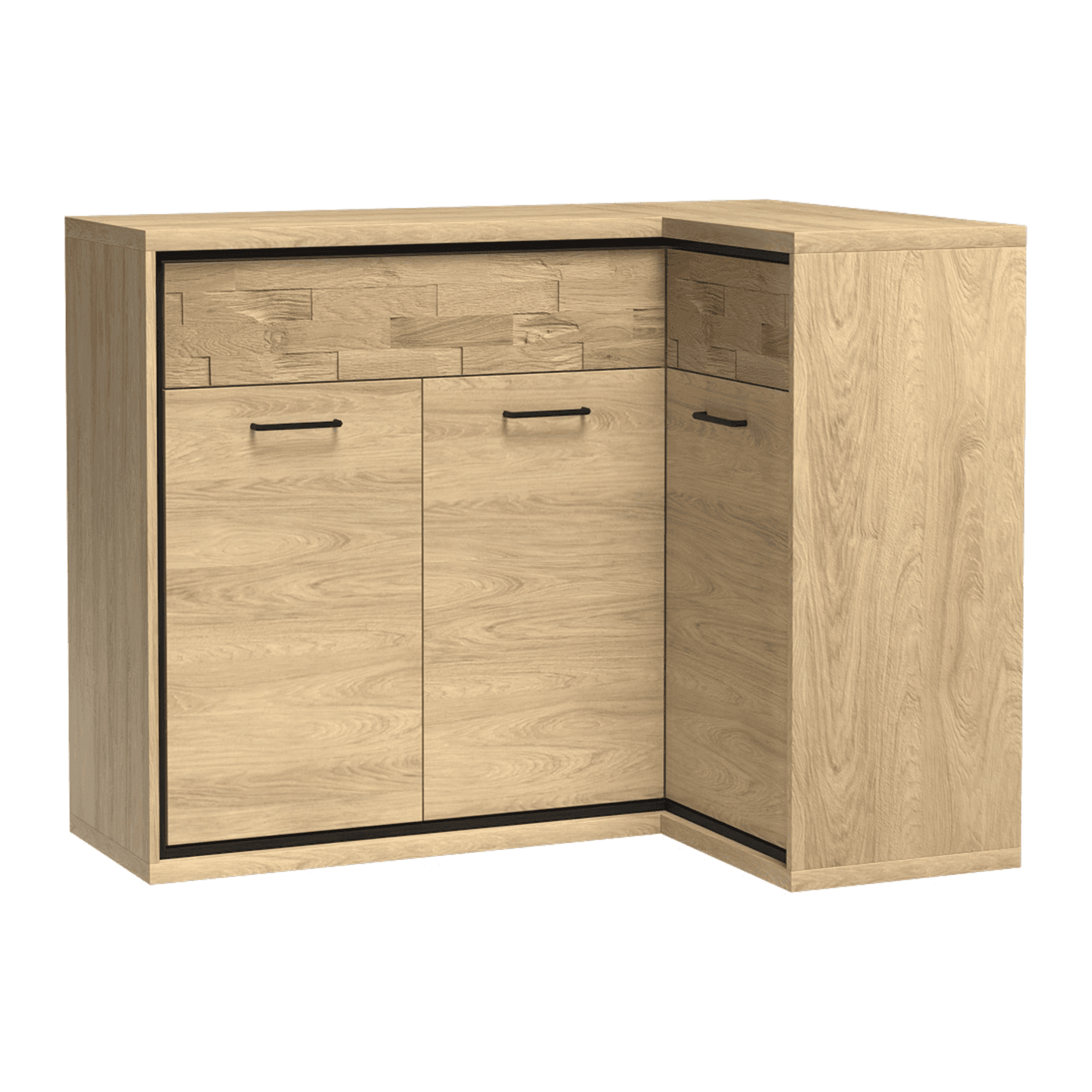 Komoda narożna Savena 128 cm Dąb Hikora