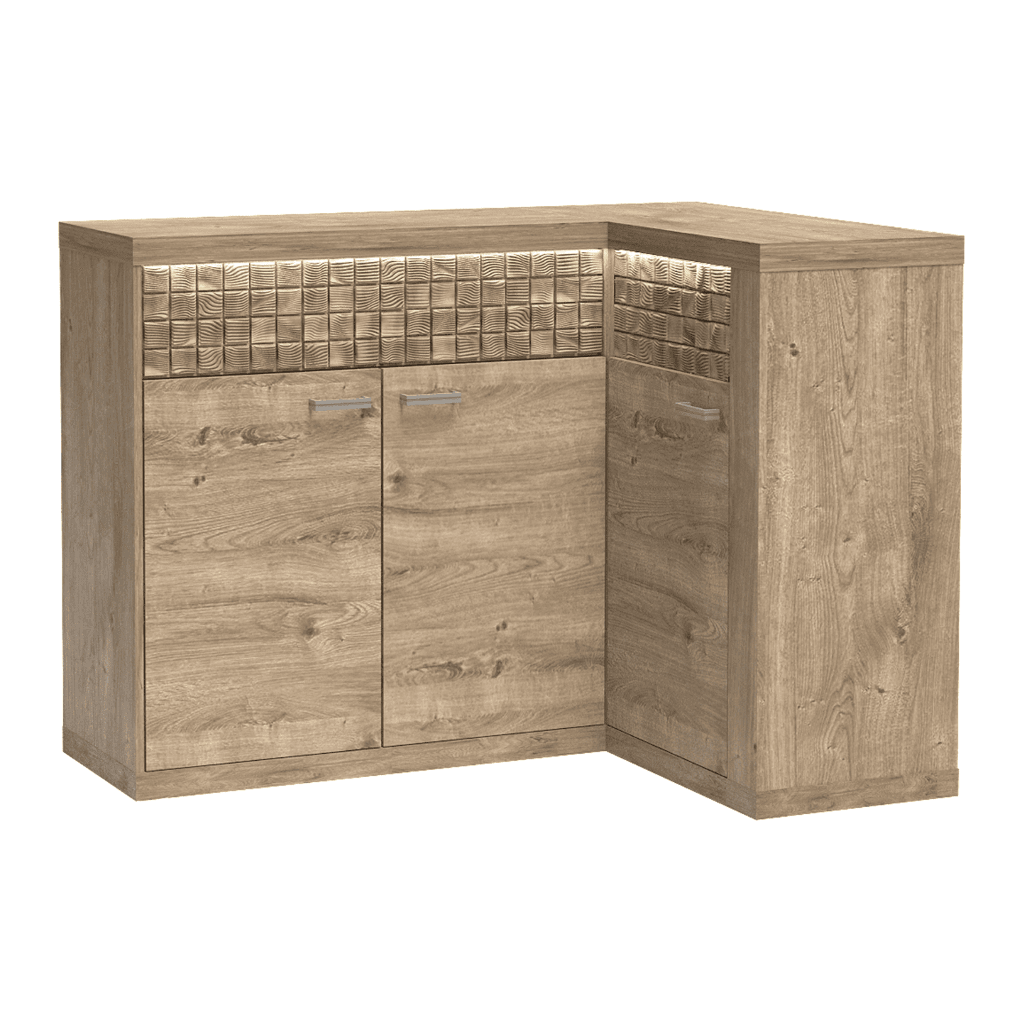 Komoda narożna Elvoro 132 cm Dąb Ribbeck