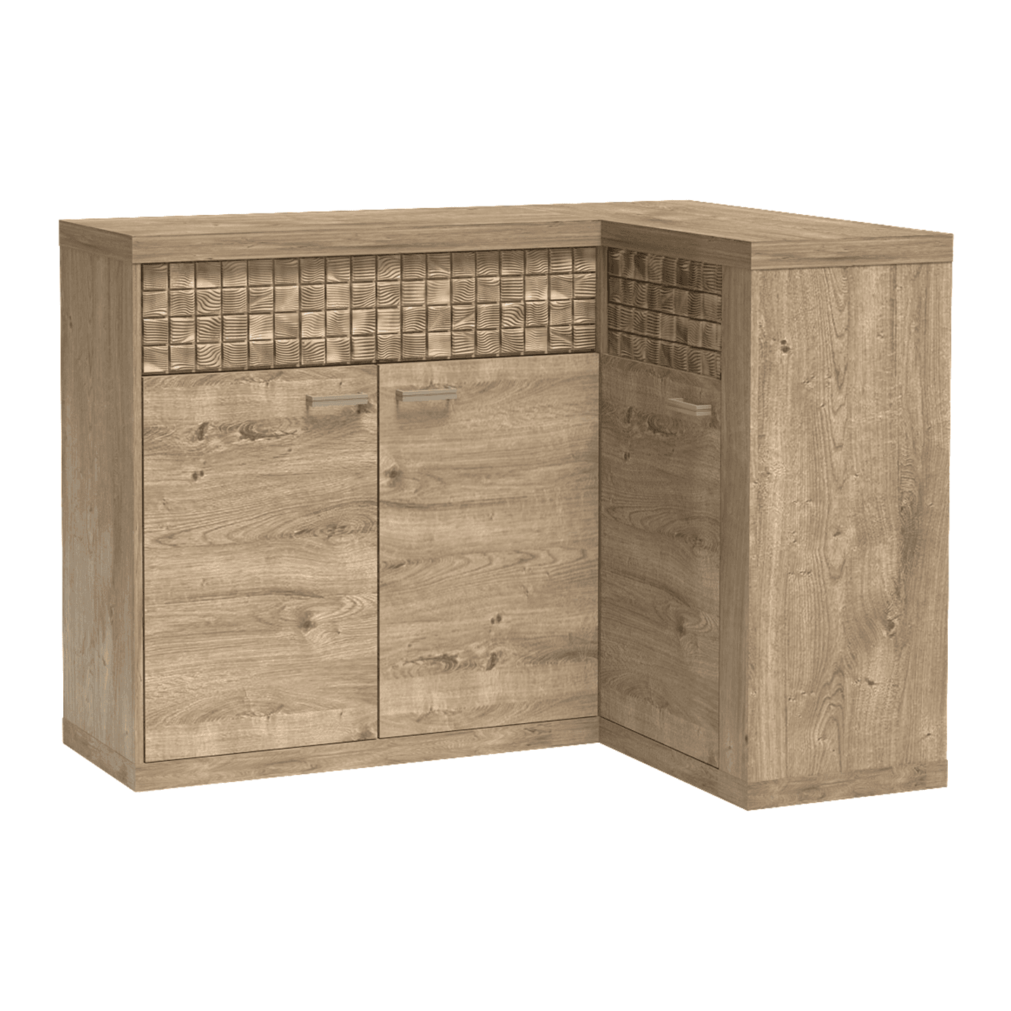 Komoda narożna Elvoro 132 cm Dąb Ribbeck