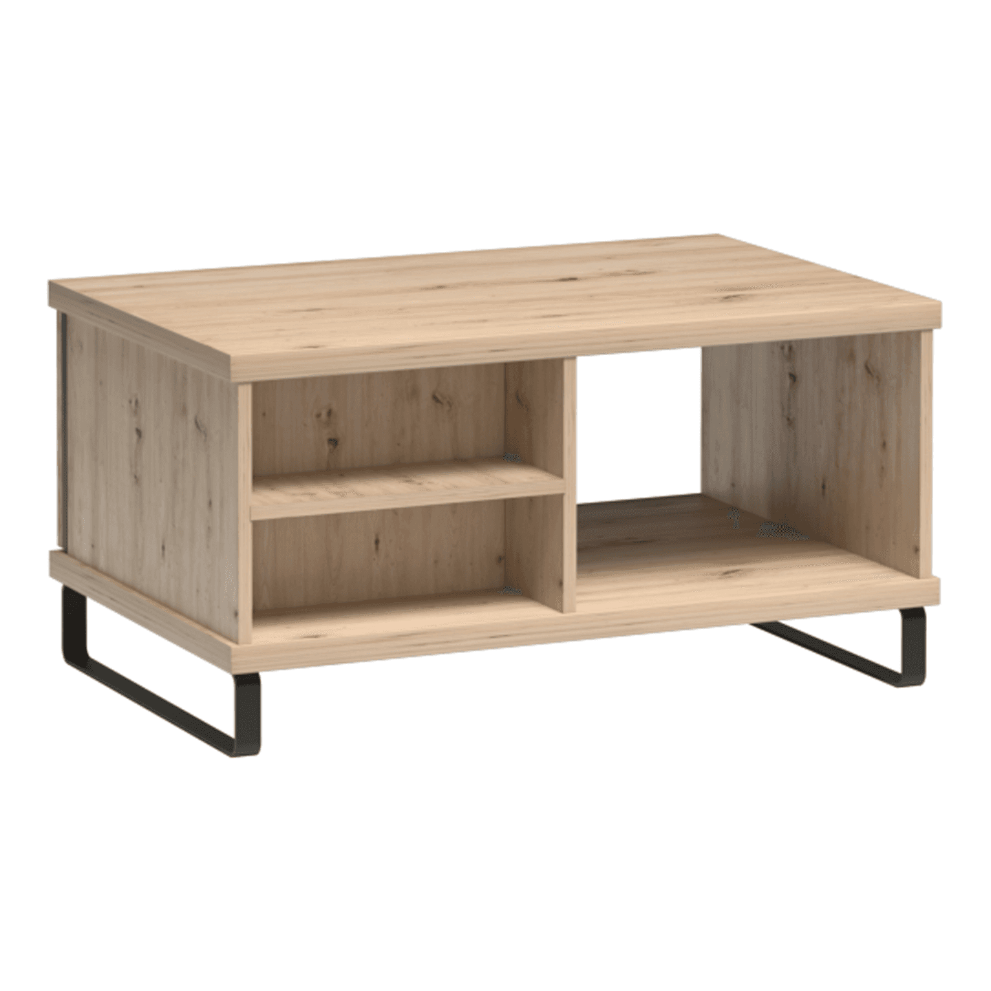 Stolik kawowy Norvian 90 cm Dąb Artisan + Czarny