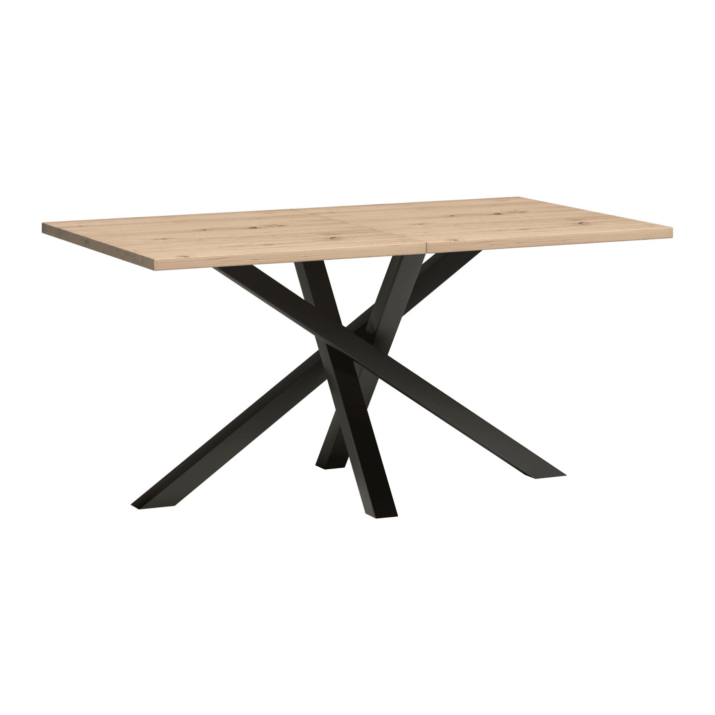 Stół duży Norvian 160-260 cm Dąb Artisan + Czarny