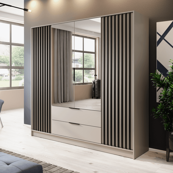 Szafa Bella 4D z lustrem kaszmir - zdjęcie 2