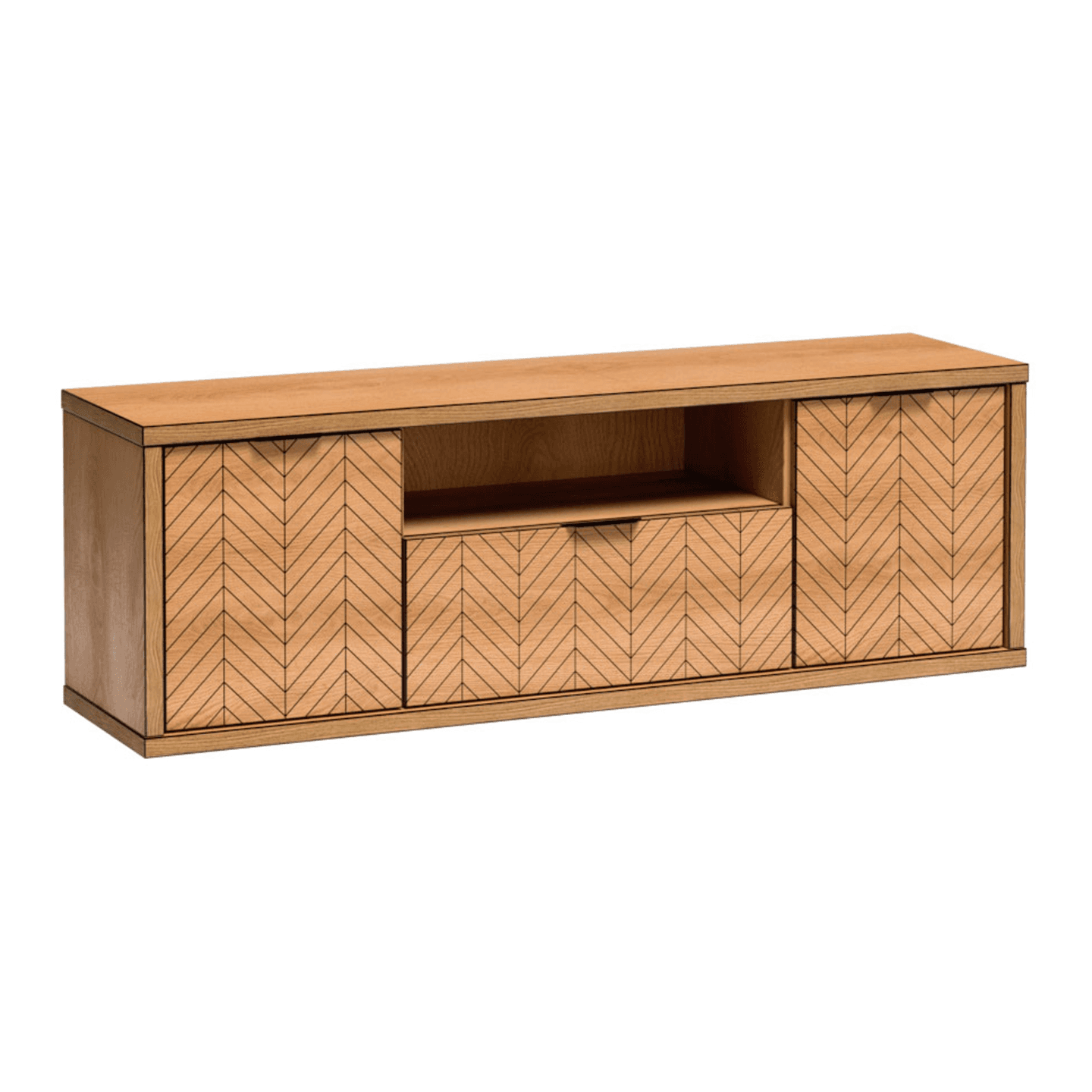 Szafka RTV Lorensa 159 cm Dąb Karmel