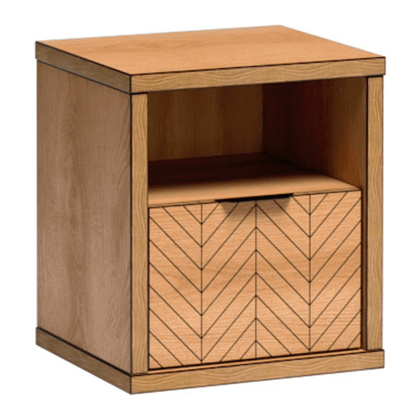 Stolik nocny Lorensa 47 cm Dąb Karmel