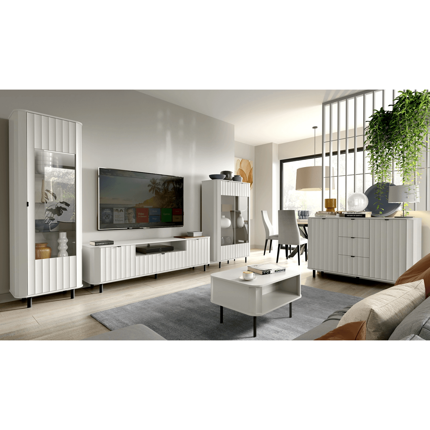 Komoda Belvero 111 cm Biel Alpejska - zdjęcie 2