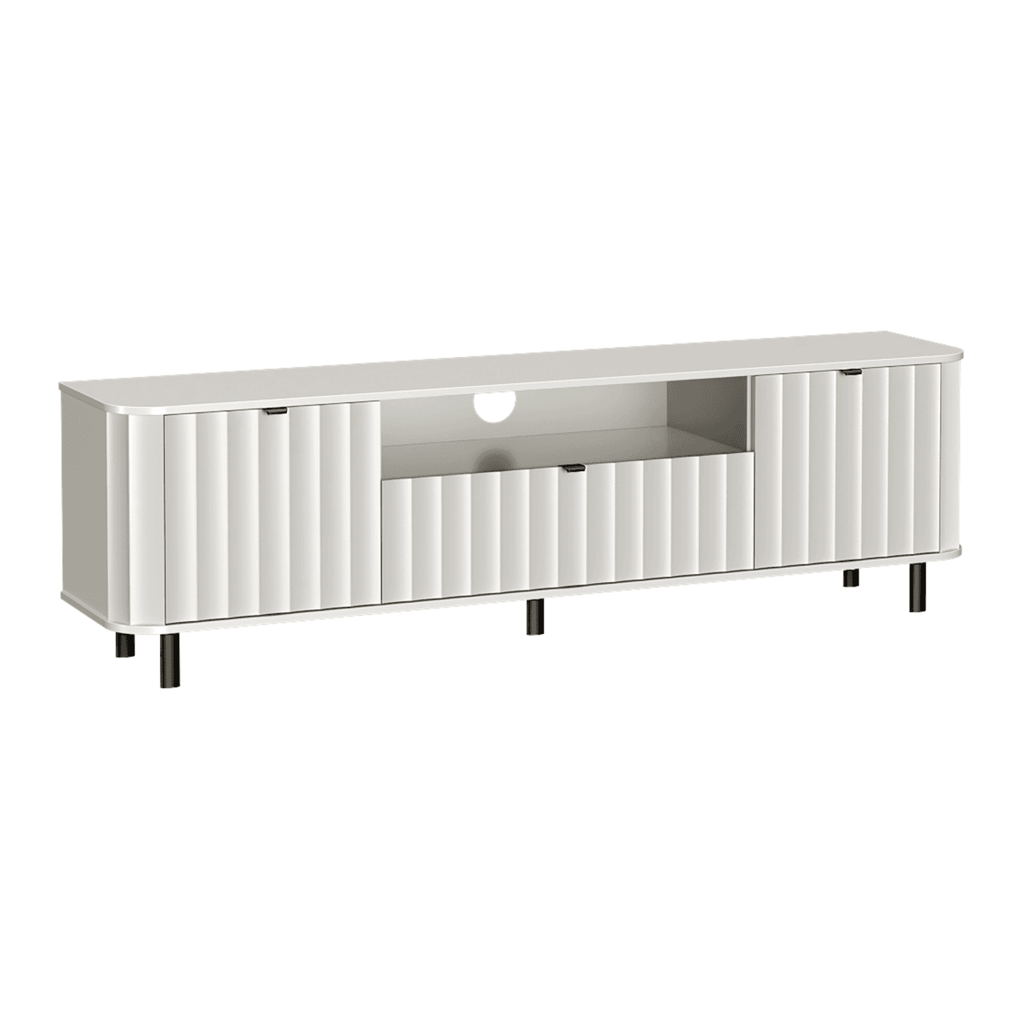 Szafka RTV Belvero 196 cm Biel Alpejska