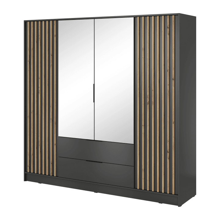 Szafa Bella 4D z lustrem grafit