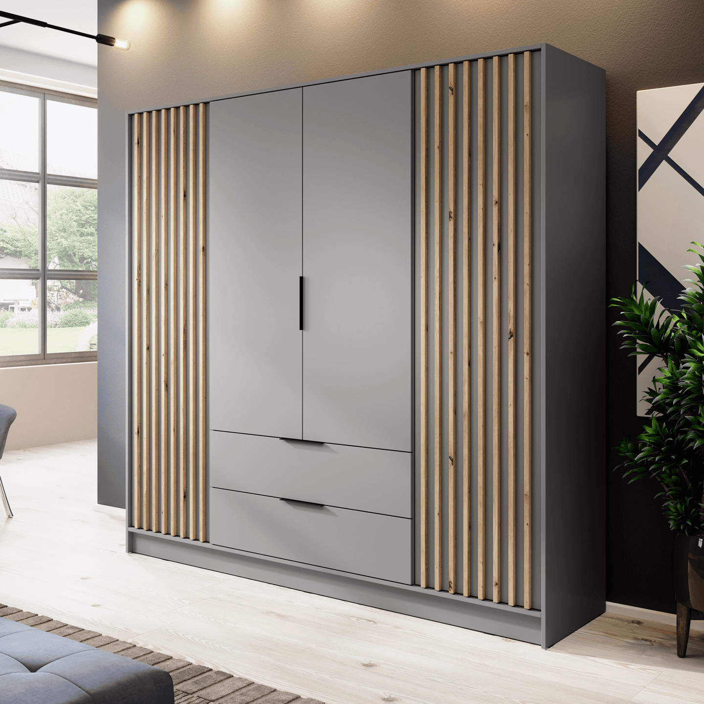 Szafa Bella 4D szary