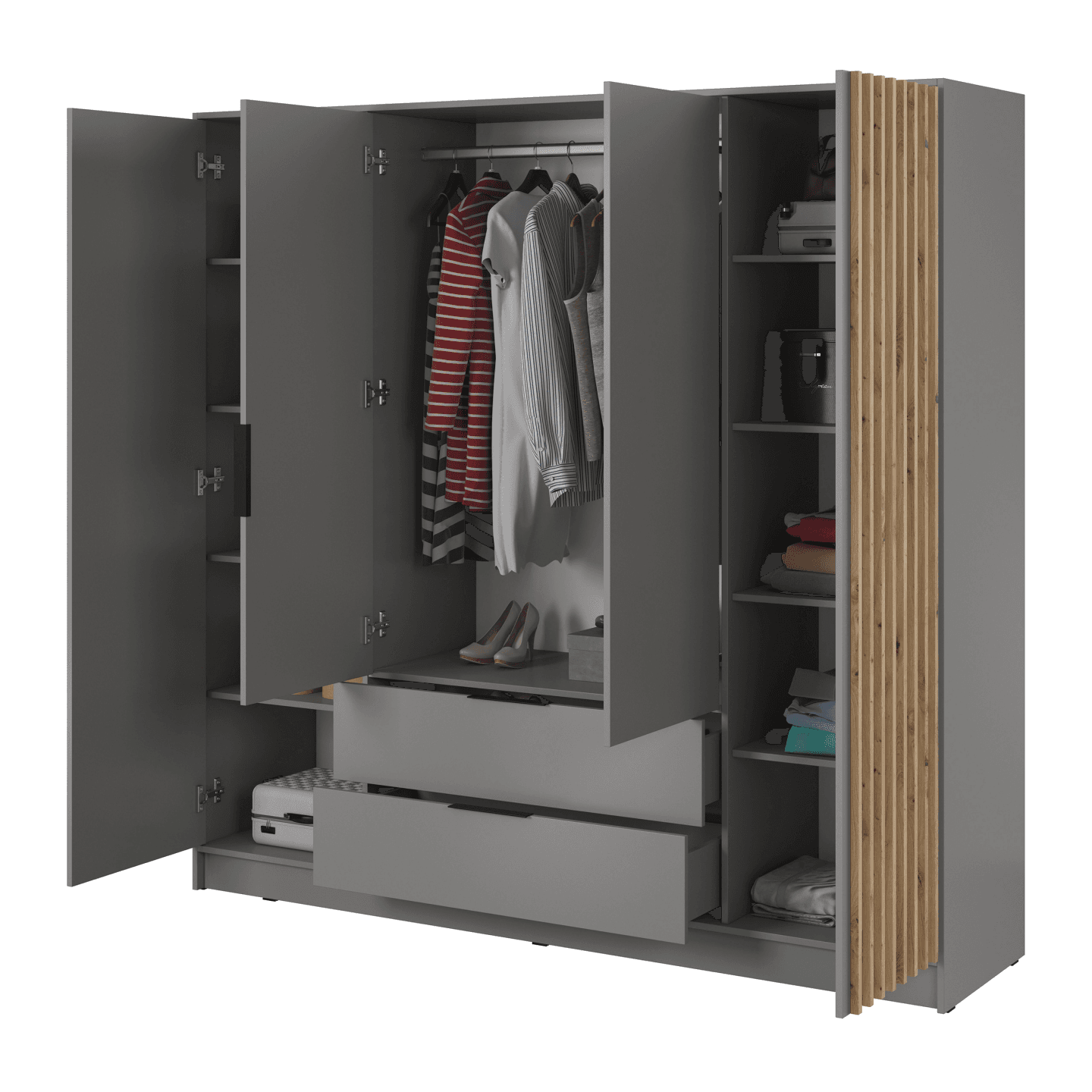 Szafa Bella 4D szary