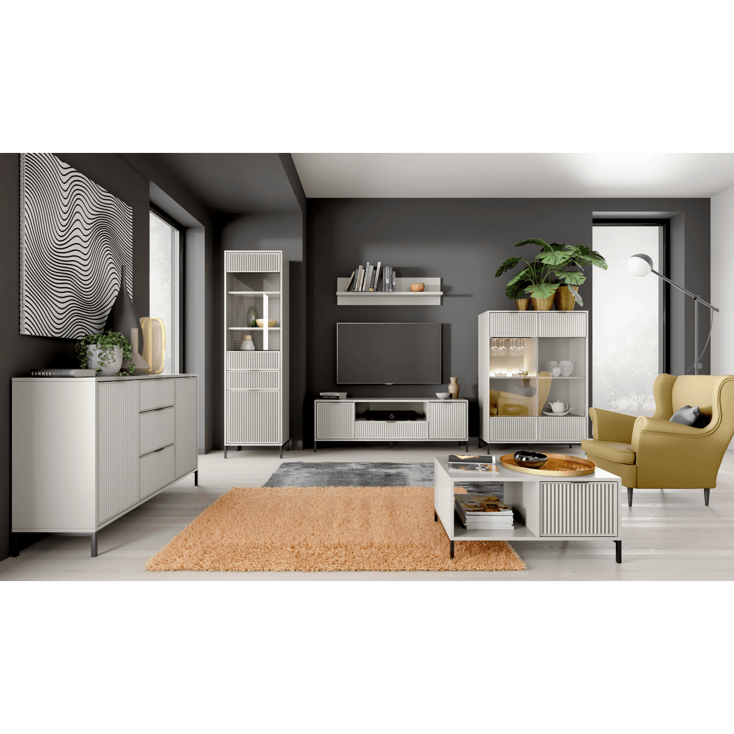 Stolik kawowy Delvani 90 cm Kaszmir - zdjęcie 2