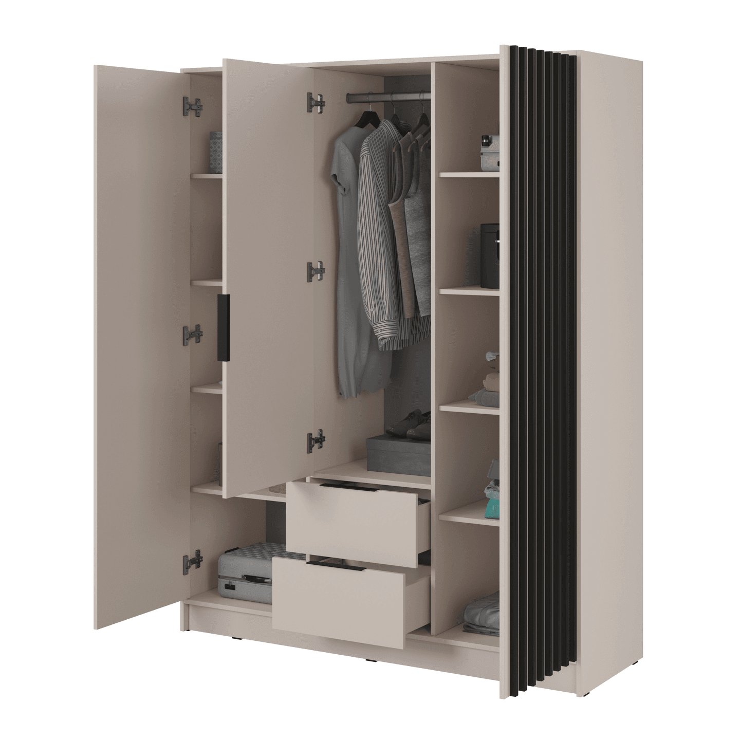 Szafa Bella 155 x 200 cm kaszmir, lamele