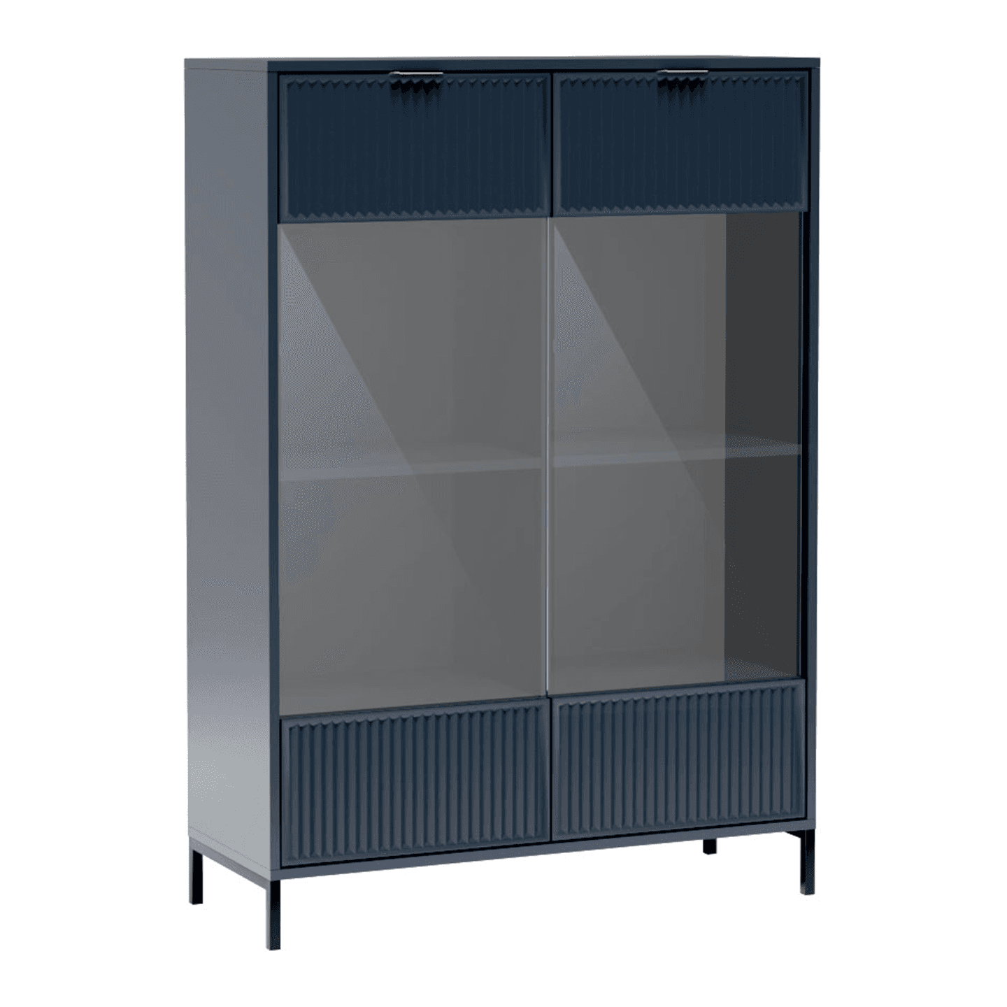 Witryna Delvani 105 cm Indygo