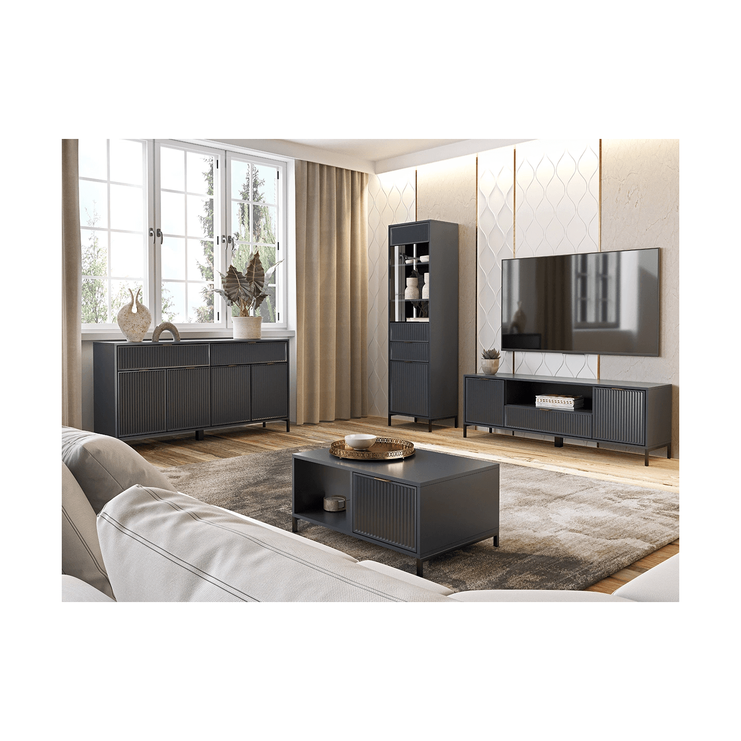 Toaletka Delvani 110 cm Indygo