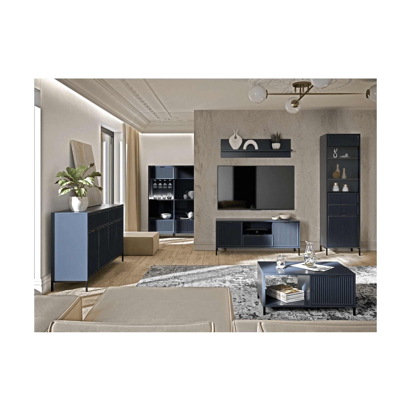 Szafa Delvani 80 cm Indygo - zdjęcie 2