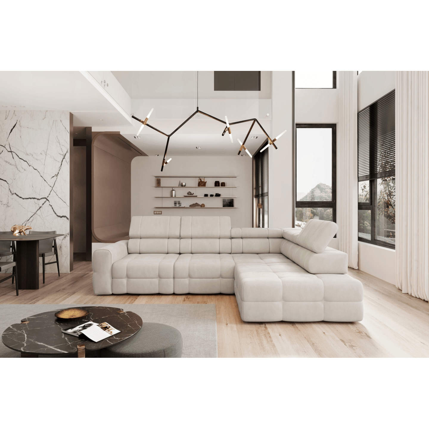 Narożnik Otello L Tkanina Solar 80 Strona lewa