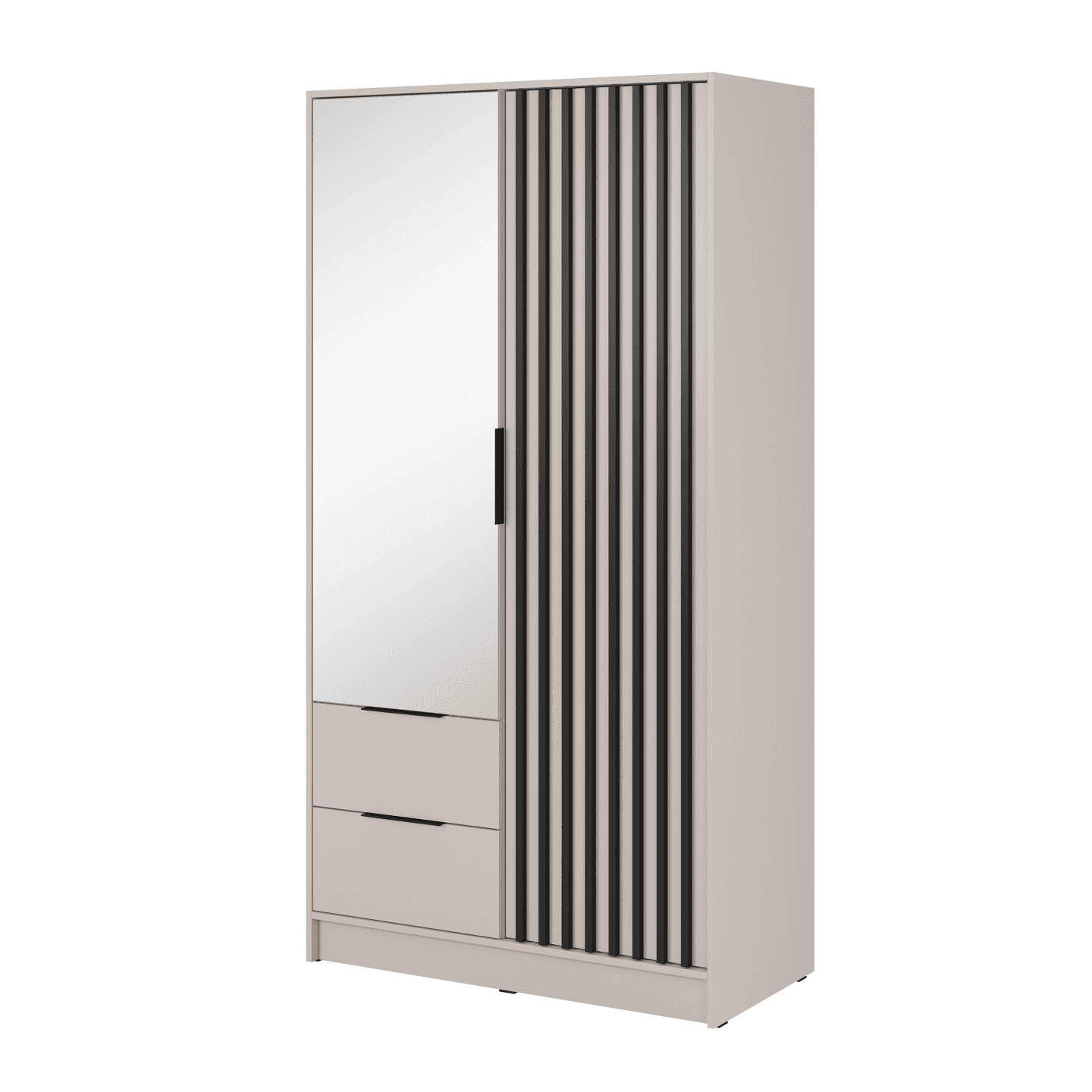 Szafa Bella z lustrem, kaszmir, lamele 105 x 200 cm