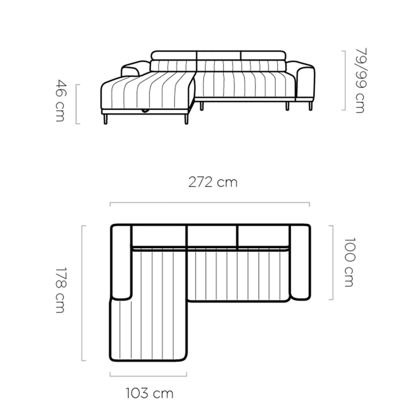 Nowoczesny Narożnik Caldo mini