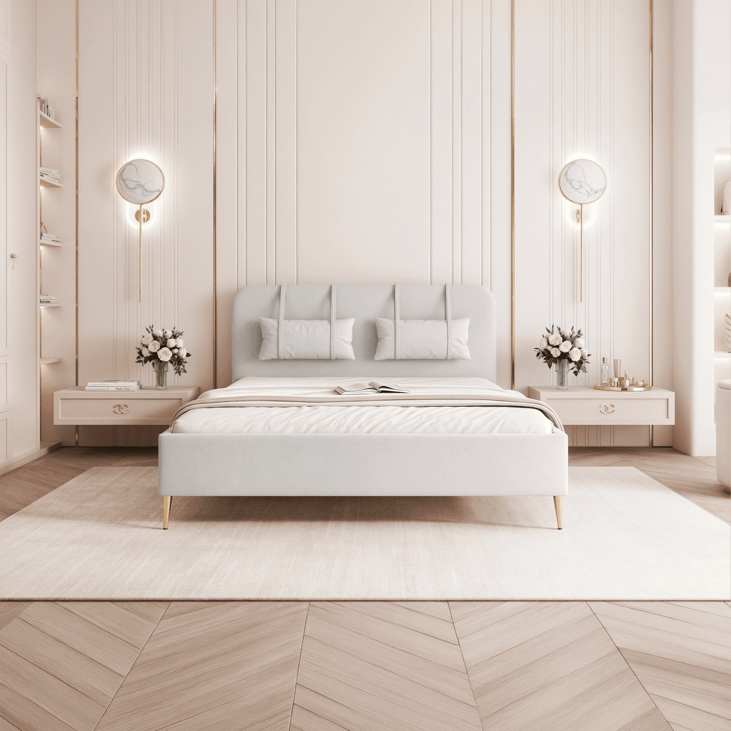 Łóżko tapicerowane Clarins Lite