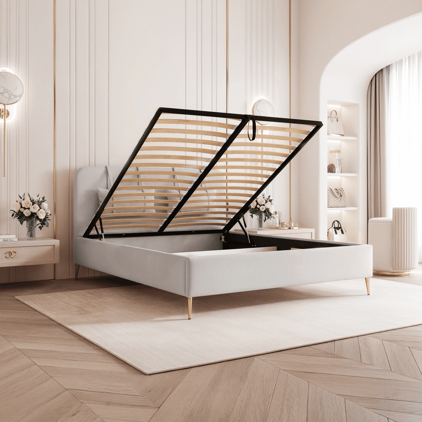 Łóżko tapicerowane Clarins Lite
