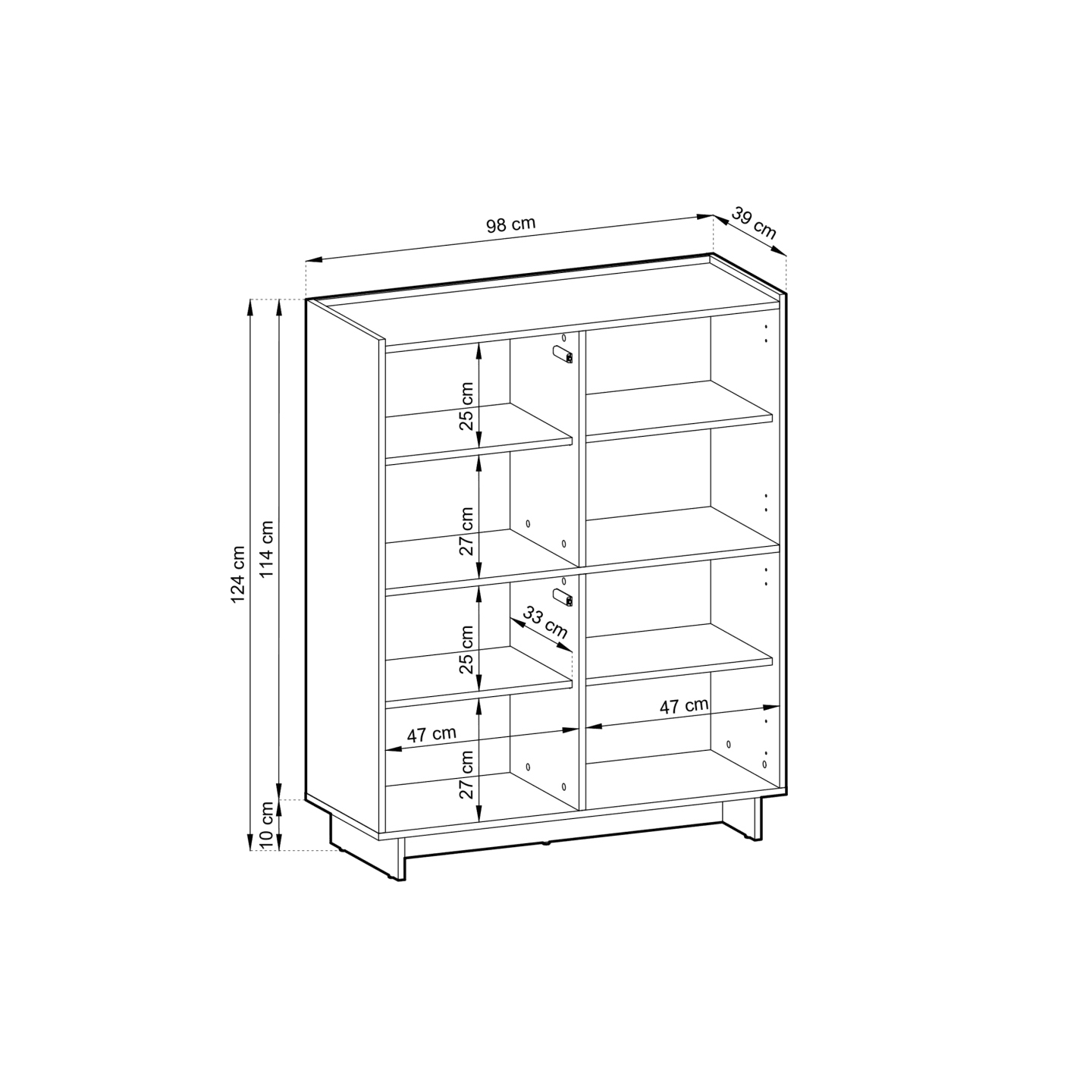 Komoda Lorento KW98 cm dąb karmelowy
