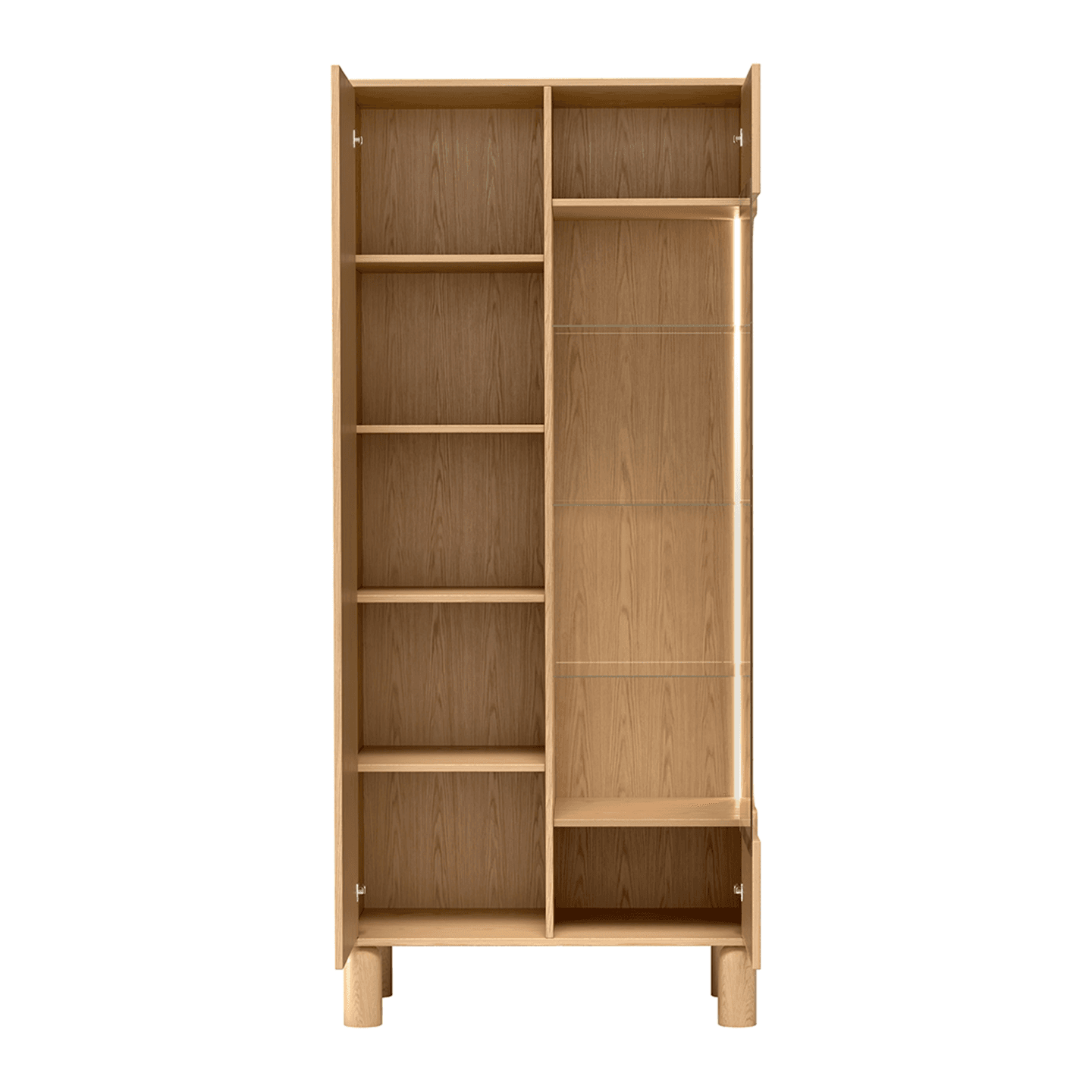 Witryna wysoka Orvico 89 cm dąb bookmatch