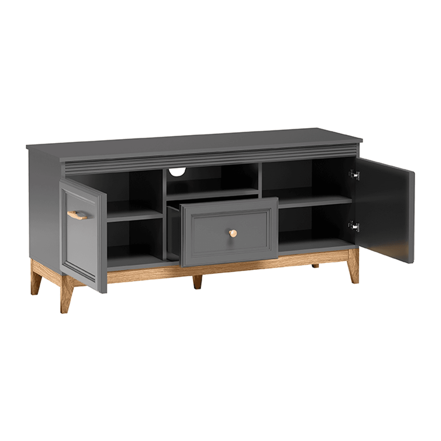 Szafka RTV Harton 135 cm szary diamentowy