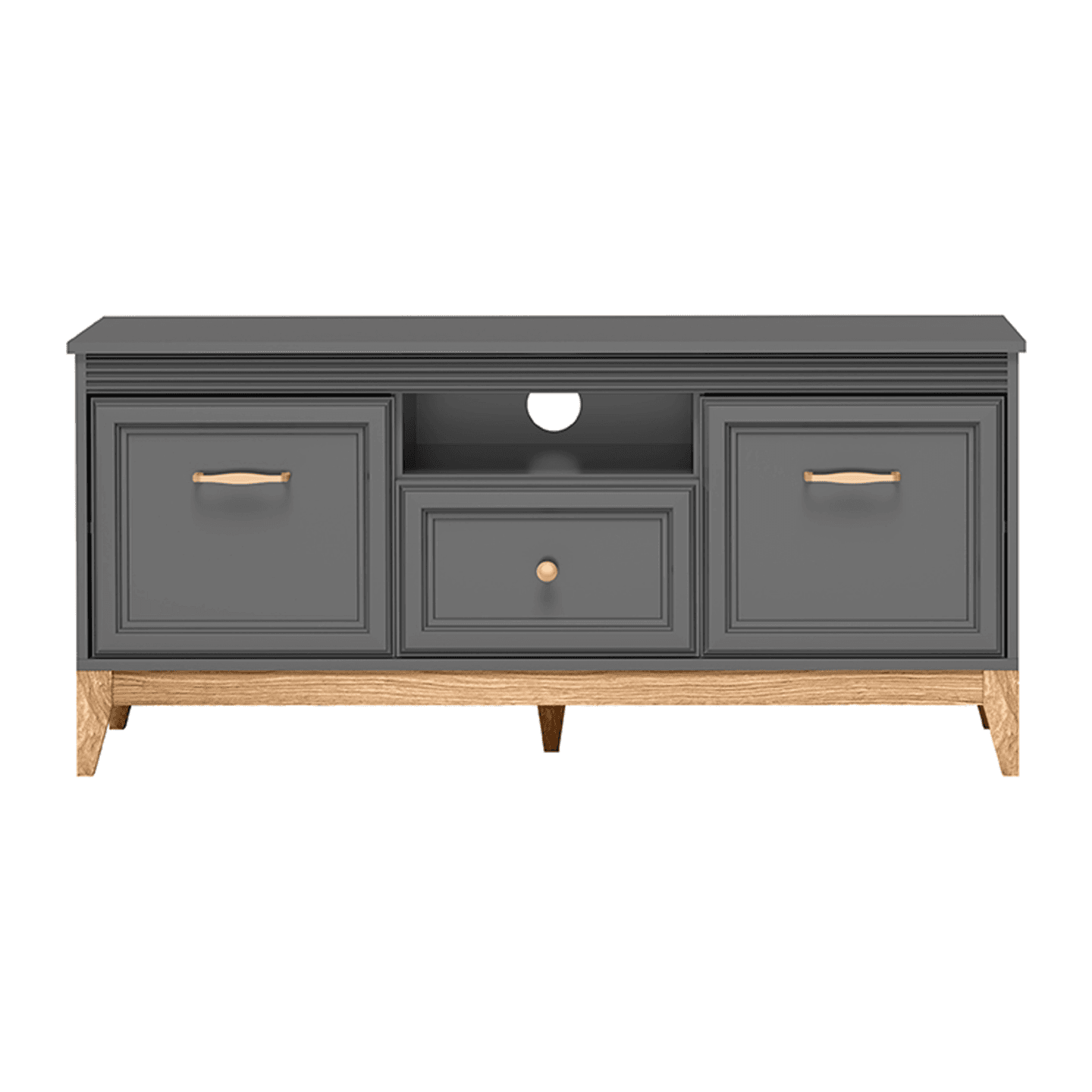 Szafka RTV Harton 135 cm szary diamentowy