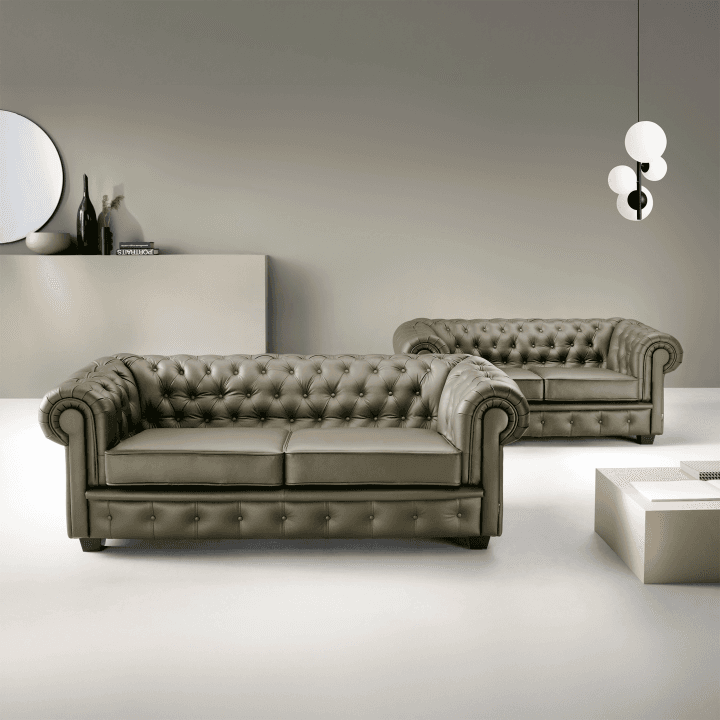 Fotel Chesterfield - Skóra naturalna - zdjęcie 2