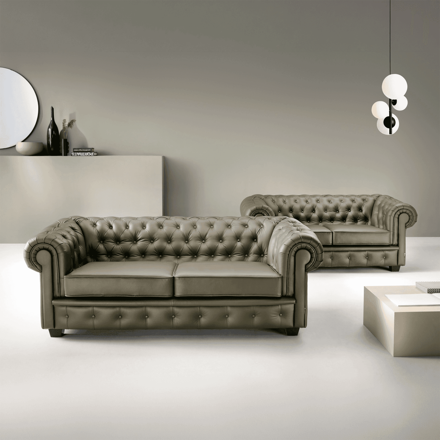 Sofa Chesterfield 2 - Skóra naturalna