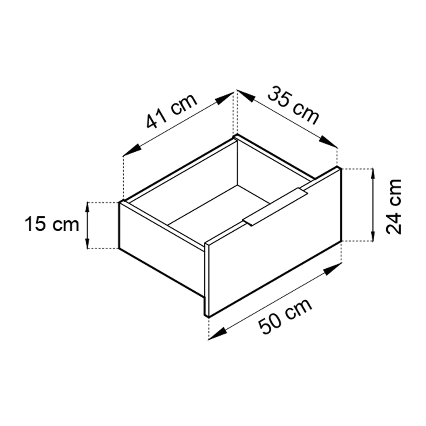 Komoda Bella 3K dąb artisan + czarne lamele